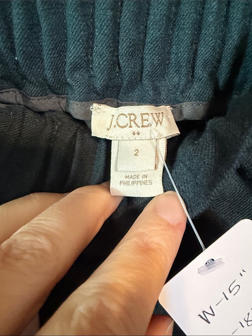 J.Crew Dark Green Wool Blend Paperbag Waist Mini Skirt Pockets 2 95435 FA16 - Picture 2 of 7